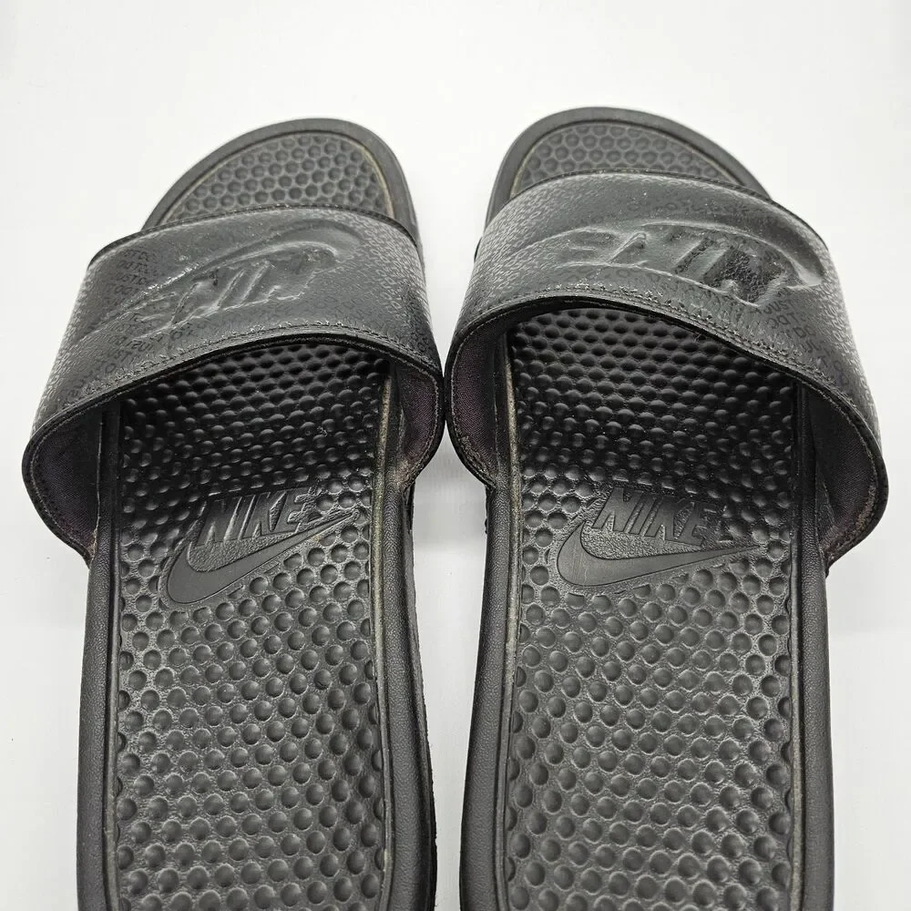 Nike Benassi JDI Black Slides Men's Sandals 343880-001 Size 11 Comfort Beach